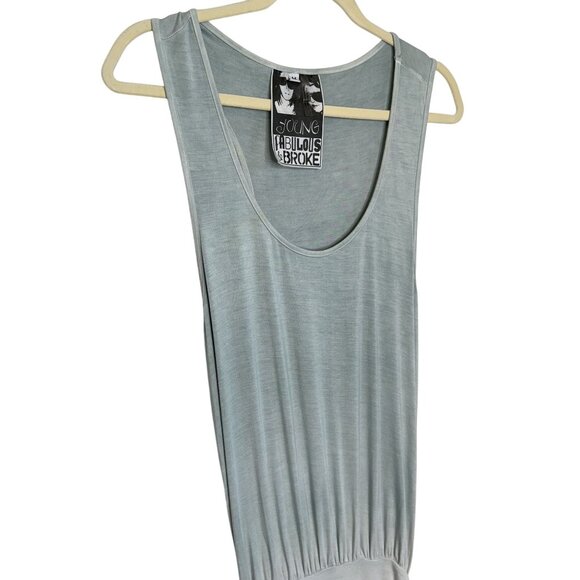 Young Fabulous & Broke Ombre Sleeveless Ruched Maxi Dress, M - Picture 3 of 8